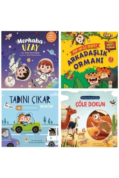 Merhaba Uzay - Arkadaşlık Ormanı - Tadını Çıkar Araçlar - Çöle Dokun 4 Kitap ürün görseli