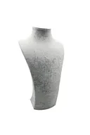 Süet Kumaş Elisia Manken Gri Renk 32/15 Cm Kolye Gerdanlık Takı Sergileme Mankeni - Resim 3