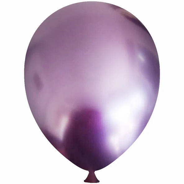 Helyuma Uyumlu Mor Krom Balon Mirror Balon 12 inç 5 Adet Krom Mor Balon 12 inch ürün görseli