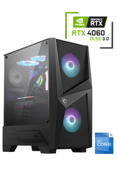 İNTEL CORE İ5 12400F / 16GB DDR4 / 1 TB 3300-3100 MB /s M2 SSD / RTX4060 GAMING MASAÜSTÜ PC ürün görseli 1