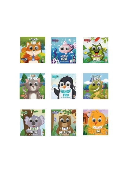 Sincap Kitap Kocaman Gözler Kimin Set 9lu(çiki,piku,balküpü,koala,kuki,stego,tırmık,simi,noni) ürün görseli