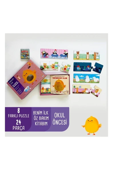 3'lü Dev Set Yaparsam Olur Sincap -İlk Kavramlar, Öz Bakım, Bir Günüm , Kitap ve Puzzle Set - Resim 2