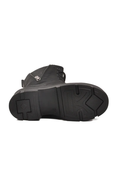 Aspor Siyah İçi Polarlı Kız Çocuk Düz Bot - Resim 5