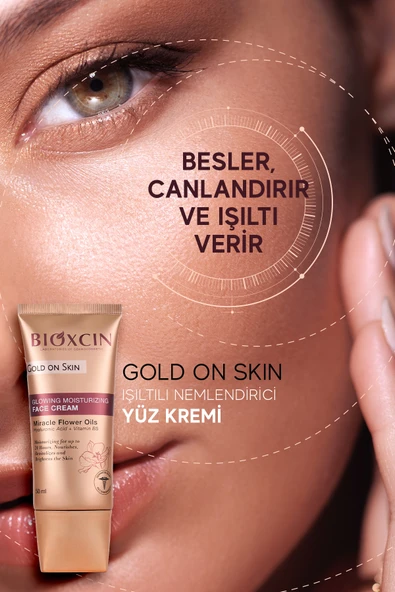 Bioxcin Gold On Skin Işıltılı Nemlendirici Yüz Kremi 50 ml - Resim 5
