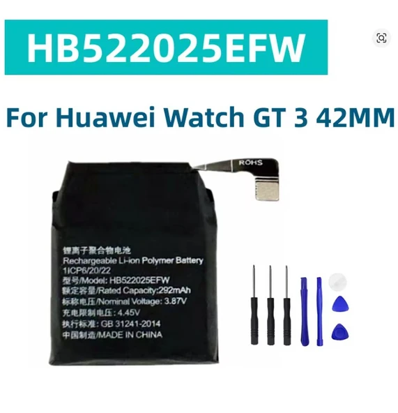 Huawei Watch GT 3 42MM Watch GT3 PRO 42MM Akıllı Saat FRG-B19 için HB522025EFW Yedek Saat Pili + Ücretsiz Araçlar ürün görseli