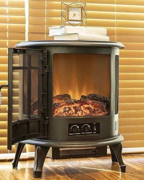 Reyo Stove Sümer 1950 Watt Çift Kademe Dekoratif Elektrikli Şömine - Resim 3