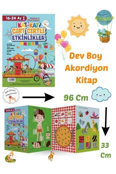 2 Kitap Set, 16-24 Ay Cırt Cırtlı Etkinlik Kitabı ve İş Kültür Uykusu Gelmeyen Porsuk - Resim 2