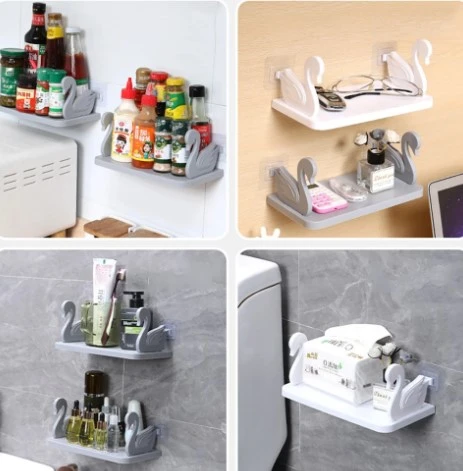 Kuğu Tasarımlı Kendinden Yapışkanlı Raf (5284) - Resim 3