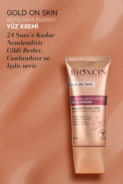 Bioxcin Gold On Skin Işıltılı Nemlendirici Yüz Kremi 50 ml - Resim 4