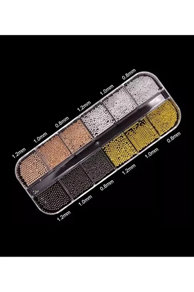 Fontenay 12'li Havyar Tırnak Taş Süsleme Nail Art Boncukları 4 Renk ürün görseli 1