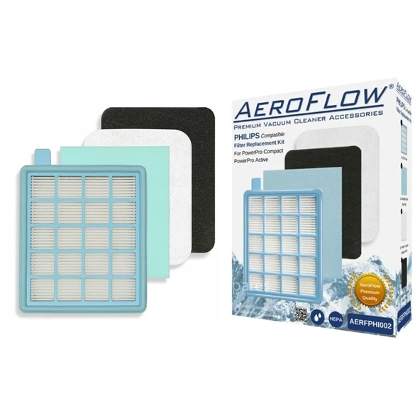 Philips Uyumlu PowerPro Active FC 8475 8478 8670 9323 9320 9540 Elektrikli Süpürge Hepa Filtre Set ürün görseli