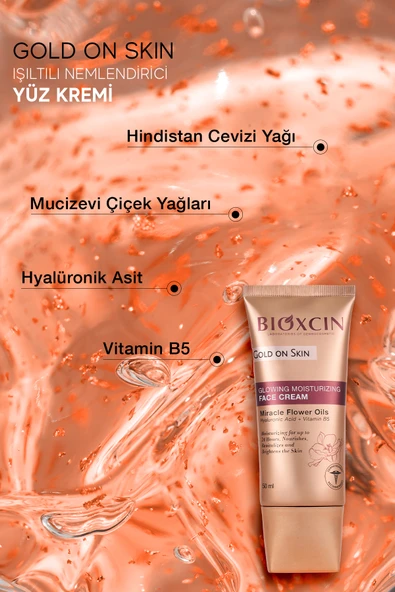 Bioxcin Gold On Skin Işıltılı Nemlendirici Yüz Kremi 50 ml - Resim 6