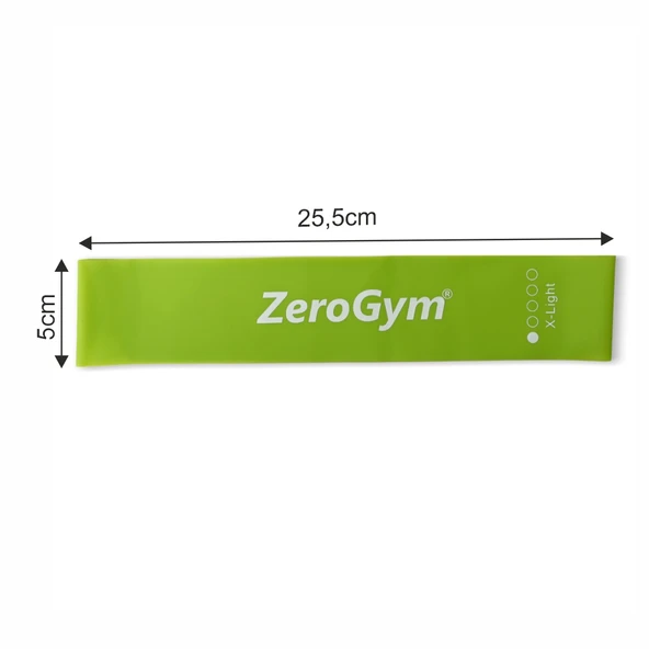 Zerogym Lbl01 Loop Bant Latex 25,5cm X 5cm 0,35mm Çok Hafif Yeşil - Resim 3