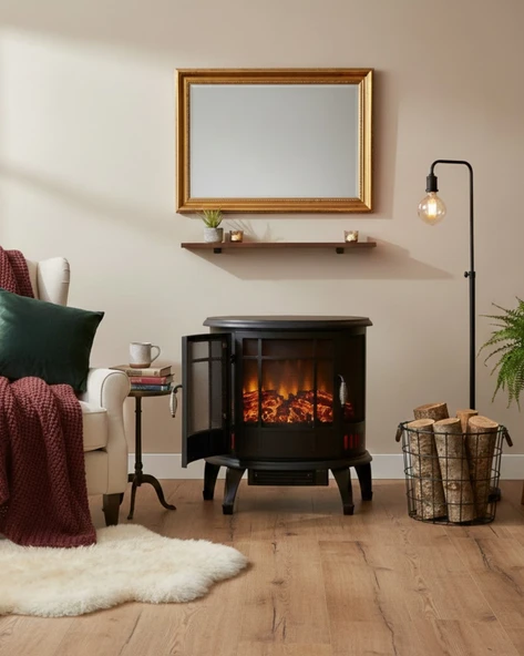 Reyo Stove Sümer 1950 Watt Çift Kademe Dekoratif Elektrikli Şömine - Resim 2