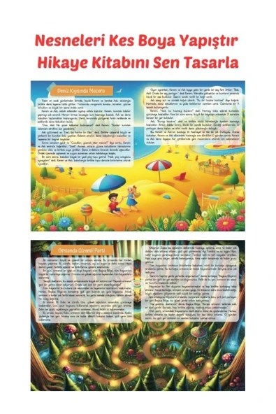 Kes Boya Yapıştır Hikayeyi Sen Renklendir- Tuk - Kes Yapıştır Etkinlik Kitabı - Resim 5