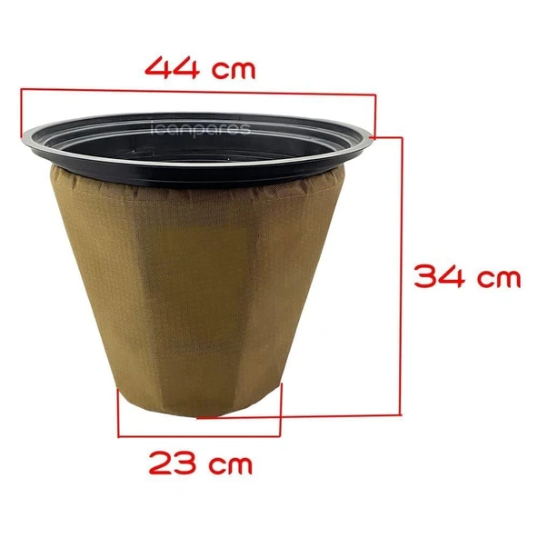 Sanayi Tipi Süpürge için Boşaltılabilir Kafesli Bez Torba 44 cm - Resim 2