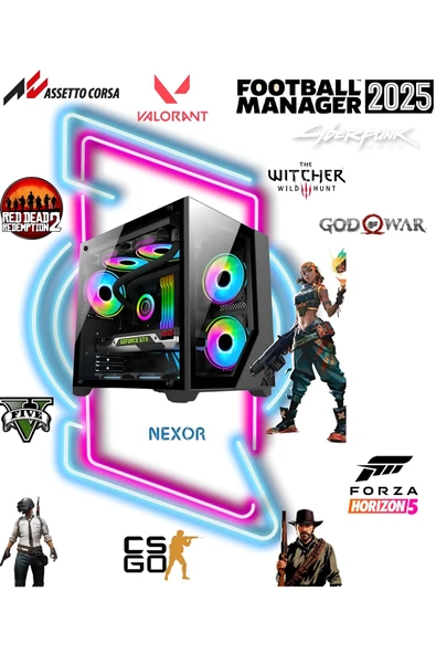 AMD RYZEN 5 5500 16 GB RAM DDR4 500 GB M2 YÜKSEK HIZLI SSD GTX 1650 OYUNCU MASAÜSTÜ BİLGİSAYAR ürün görseli 1