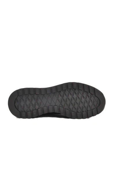 Walkway Siyah Hakiki Deri Erkek Sneaker - Resim 5