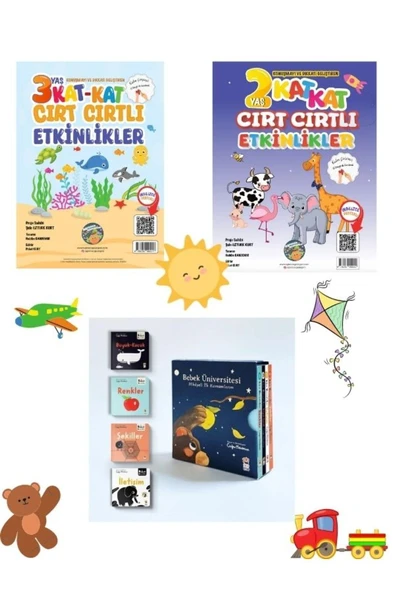 6 Kitap- İngilizce Destekli Dev Cırt Cırtlı 2 ve 3 Yaş Kitaplar- Sincap Kitap Bebek Üniversitesi ürün görseli