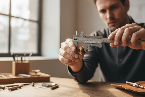 (0.02 Hassasiyet) 200 mm Kilitli Mekanik Kumpas Monoblok Metal Gövde İç Dış Derinlik Ölçüm Aleti - Resim 8