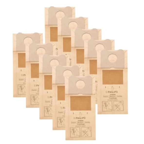 Philips İle Uyumlu Triathlon Süpürge Kağıt Toz Torbası 10 Adet ürün görseli