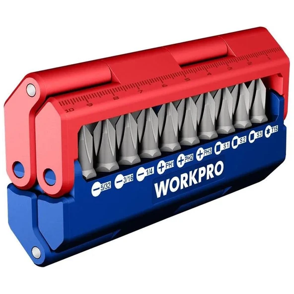 WORKPRO WP221062 13 Parça Manyetik CR-V Vidalama Bits Uç Seti - Resim 4