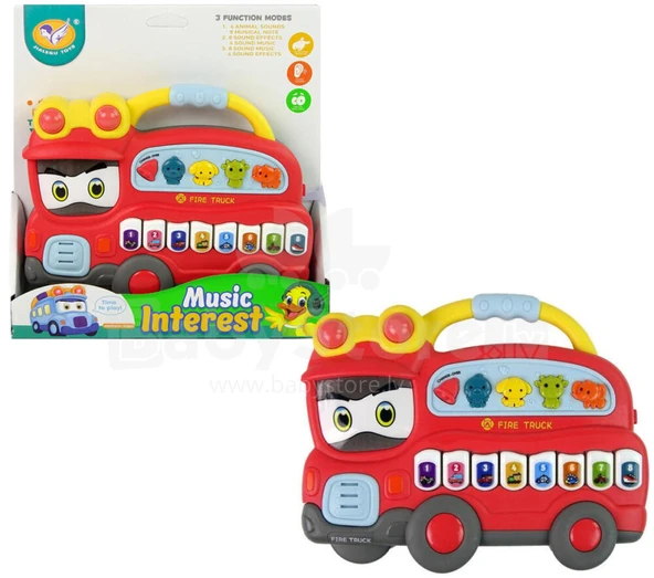 Seher Oyuncak Pilli Müzikli İtfaiye Otobüsü (ITEM KOD : 855-109D) - Resim 3