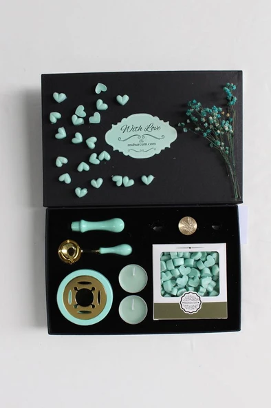 Mum Mührü Uygulama Seti Su Yeşili Kendin Yap Mühür Seti 7 Parça BBS1018 - Resim 2