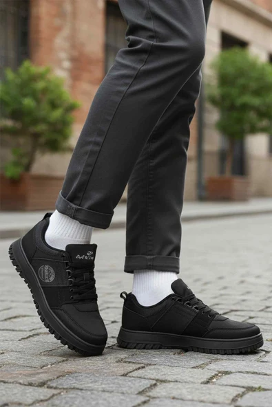 Dakır's Siyah Bağcıklı Erkek Casual Ayakkabı - Resim 3