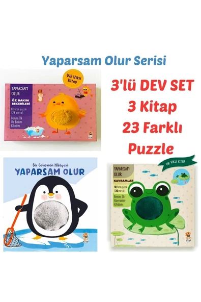 3'lü Dev Set Yaparsam Olur Sincap -İlk Kavramlar, Öz Bakım, Bir Günüm , Kitap ve Puzzle Set ürün görseli
