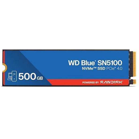 500 GB WD BLUE SN5100 PCI-4.0 5000MB/S 4000MB/S M2 SSD WDS500G5B0E ürün görseli 1