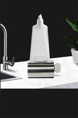 Paslanmaz Çelik Diş Macunu Sıkacağı – Manuel, Güç Gerektirmeyen Diş Macunu Dağıtıcı | Dayanıklı Metal Tasarım, Etkili Dağılım | Şık Metalik Yüzey (1 Adet) - Resim 2