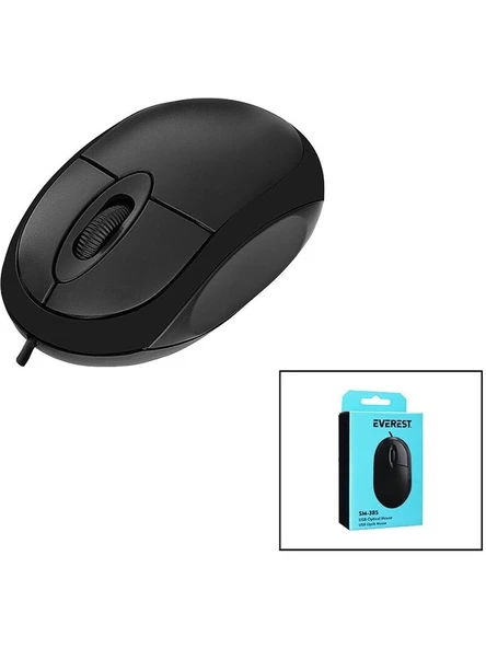 Everest SM-385 Kablolu USB 1200 Dpı Optik Mouse Kutulu (5361) ürün görseli