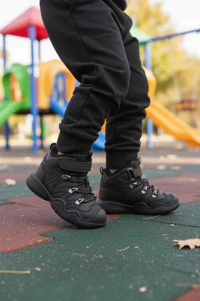 Pepino Siyah Kürklü Erkek Çocuk Düz Bot - Resim 3