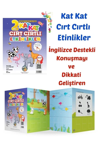 2 Kitap Set - 2 Yaş Cırt Cırtlı Etkinlikler ve İş Kültür Uykusu Gelmeyen Porsuk - Resim 2