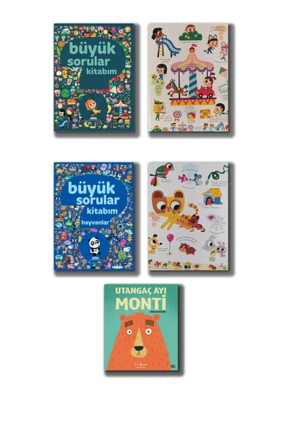 Büyük Sorular Kitabım, Büyük Sorular Kitabım Hayvanlar Ve Utangaç Ayı Monti Seti 3 Kitap ürün görseli