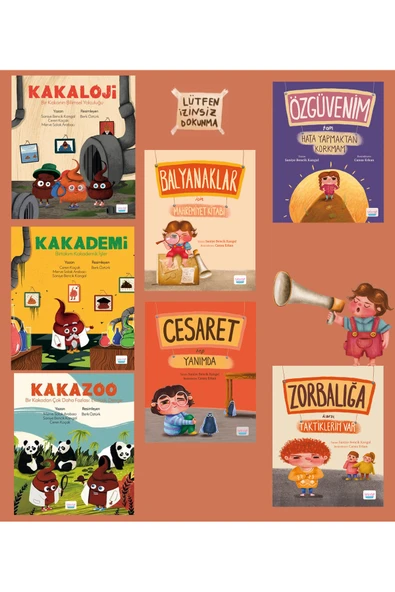 Akademisyen Anne Çocuk Kitapları 7'li Set-ZOR KONULAR-KAKA SETİ-Özgüvenim-Zornalık-Cesaret-Balyanak ürün görseli