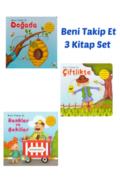 Net Çocuk Yayınları Beni Takip Et Serisi 3 Kitap Set Doğada - Çiftlikte - Renkler Ve Şekiller ürün görseli