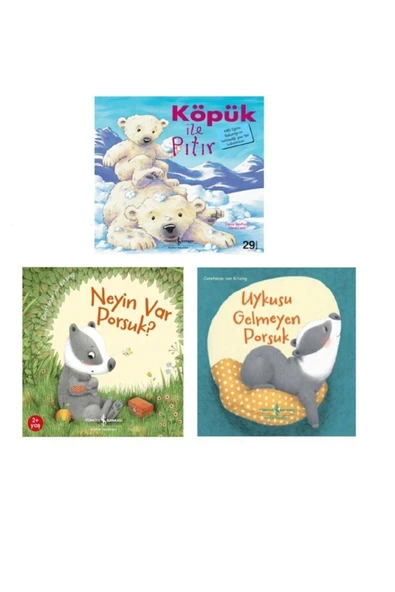 Uykusu Gelmeyen Porsuk, Köpük Ile Pıtır Ve Neyin Var Porsuk 3 Lü Set ürün görseli