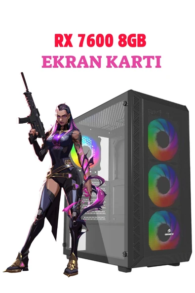 Özlenen Sistem X2 - I5 12400f Rx 7600 8gb 16gb Ram 500gb M2 Ssd Masaüstü Bilgisayar - Resim 2