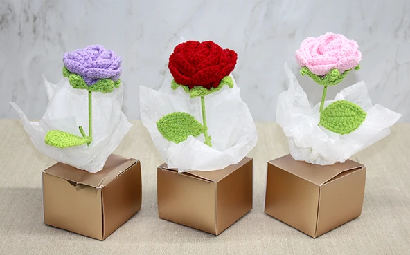 Tekli El Örgüsü Gül ürün görseli 1