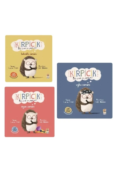 Kirpicik 3'lü Set ( Oyun Zamanı- Uyku Zamanı-Kahvaltı Zamanı ) ürün görseli