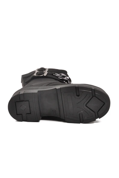 Aspor Siyah İçi Polarlı Kız Çocuk Düz Bot - Resim 5