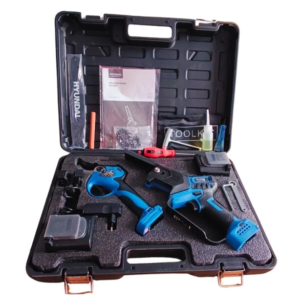 Hyundai HCS308XP + LaserCut 40XP Akülü Budama Seti – Çift Akülü Profesyonel Bahçe Bakım Seti - Resim 2