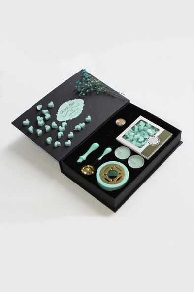 Mum Mührü Uygulama Seti Su Yeşili Kendin Yap Mühür Seti 7 Parça BBS1018 ürün görseli