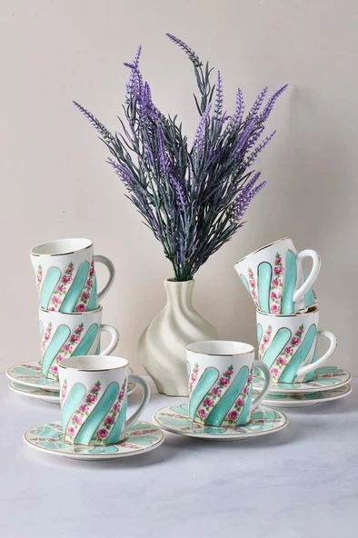 Perotti Kuzguncuk 6 Kişilik 12 Parça Porselen Kahve Fincan Takımı 16857 ürün görseli 1