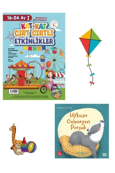 2 Kitap Set, 16-24 Ay Cırt Cırtlı Etkinlik Kitabı ve İş Kültür Uykusu Gelmeyen Porsuk ürün görseli