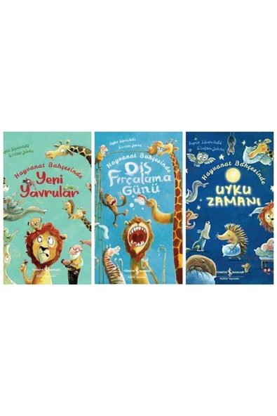 Hayvanat Bahçesinde -diş Fırçalama Günü-uyku Zamanı-yeni Yavrullar 3 Kitap 1 Arada ürün görseli