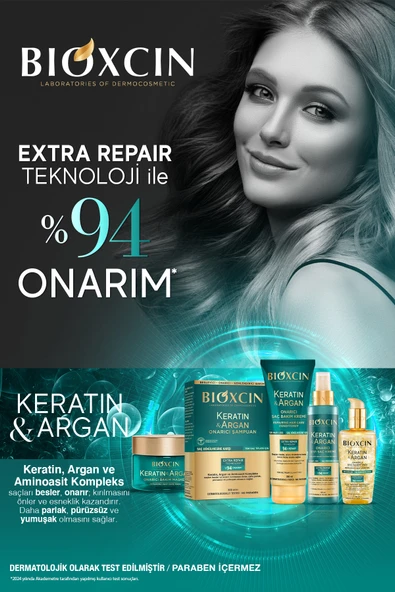 Bioxcin Keratin & Argan Onarıcı Bakım Maskesi 225 ml - Resim 2