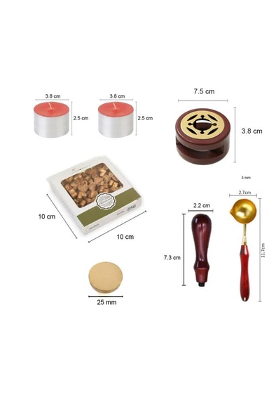 Mum Mührü Uygulama Seti Su Yeşili Kendin Yap Mühür Seti 7 Parça BBS1018 - Resim 7